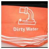 Orange Laundry Bag with Mesh Top