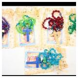 Set of 5 Rosary Bead Sets with Cross