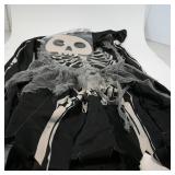 Skeleton Costume with Hood and Gauze
