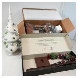 Ceramic Christmas Tree and Decorative Light Set...