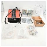 Assortment of Electronic Components and Inverter
