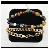 Beaded and Chain Bracelet Set