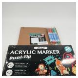 XSG Acrylic Marker Set with Canvas Board