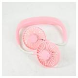 Pink Portable Neck Fan