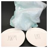 Rae Dunn Ceramic Plates Set
