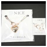 Nice & Bella Heart Necklace and Earrings Set