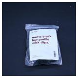 Makesy Matte Black Wick Clips Set of 100