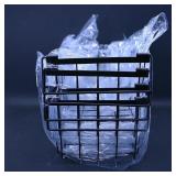 Set of 4 Black Metal Freezer Storage Bins