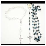 Set of Two Rosary Beads with Pouches
