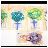 Set of 5 Assorted Rosary Beads with Crucifixes