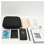 Assorted Phone Accessories and Case