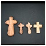 Set of 4 Wooden Crosses