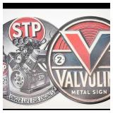 Valvoline and STP Metal Signs Set
