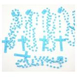 Set of 5 Blue Plastic Rosaries