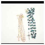 Set of Two Rosary Beads with Pouches
