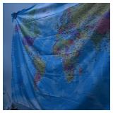 World Map Tapestry 58in x 80in