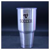 Stainless Steel Tumbler with Soccer Design