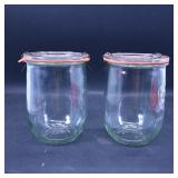 Weck Tulip Jars 1 Liter with Glass Lids