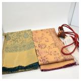 Assortment of Decorative Fabrics and Tassel