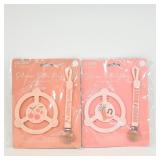 Jujube Silicone Teether Ring with Clip Set