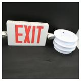 Emergency Exit Sign and Ceiling Lights