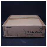 Puree99 Rectangular Table Cloths, 6 Pack, Black