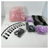 Assortment of Clothing Accessories and Hanger