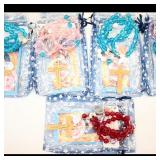 Set of 5 Rosary Beads with Cross Pendants