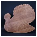 Turkey-Shaped Wooden Serving Platter