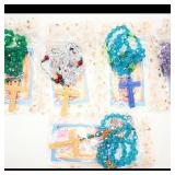 Set of 5 Assorted Rosary Beads with Crucifix