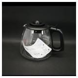 Glass Coffee Carafe with Black Handle