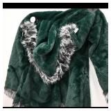 Mao Chun Faux Fur Coat with Hood