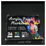 Acrylic Paint Markers Set, 36 Pack