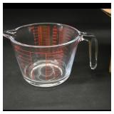 Glass Measuring Cup with Red Markings
