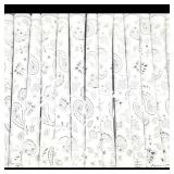Set of White Paisley Golf Club Grips