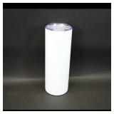 White Stainless Steel Tumbler with Lid