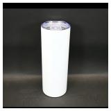 White Stainless Steel Tumbler with Lid