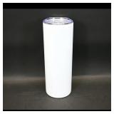 White Stainless Steel Tumbler with Lid