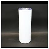 White Stainless Steel Tumbler with Lid
