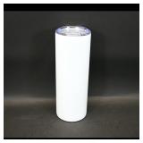 White Stainless Steel Tumbler with Lid