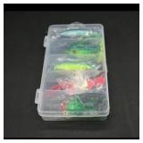 Assorted Fishing Lures in Tackle Box