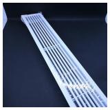 White Metal Floor Vent Cover 43.5x3.5in