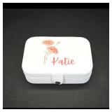 White Floral Jewelry Box