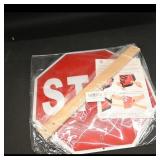 Stop and Slow Sign Set with Handles