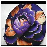 Floral Pattern Round Rug, 100cm