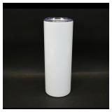 White Stainless Steel Tumbler with Lid
