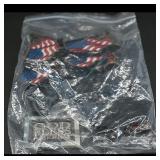 Patriotic Flag Ornaments and Plaque Set