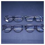 Set of 4 Black Frame Eyeglasses