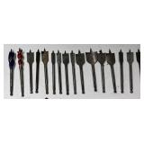 Assorted Spade and Auger Drill Bits Set