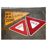 Set of Traffic Signs: Yield and No Passing Zone